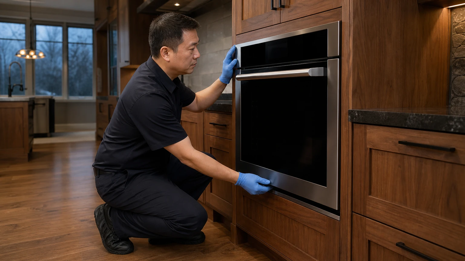 Built-in wall oven diagnostic visit in the service area