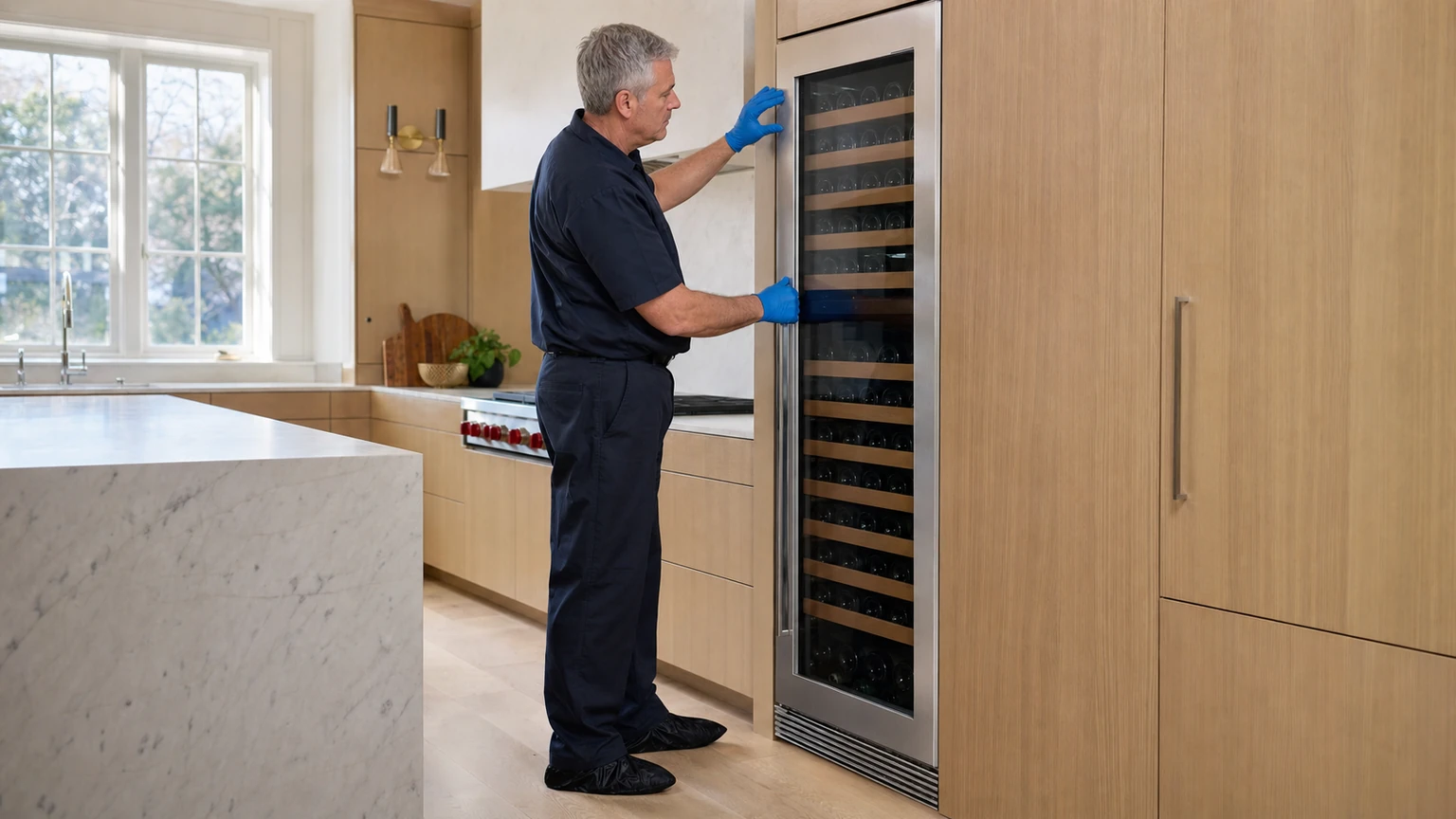 Undercounter ice maker diagnostic visit in the service area